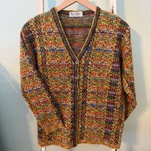 Vintage Miss College by Marcazzani Multicolor Wool Sweater Made in Italy Women